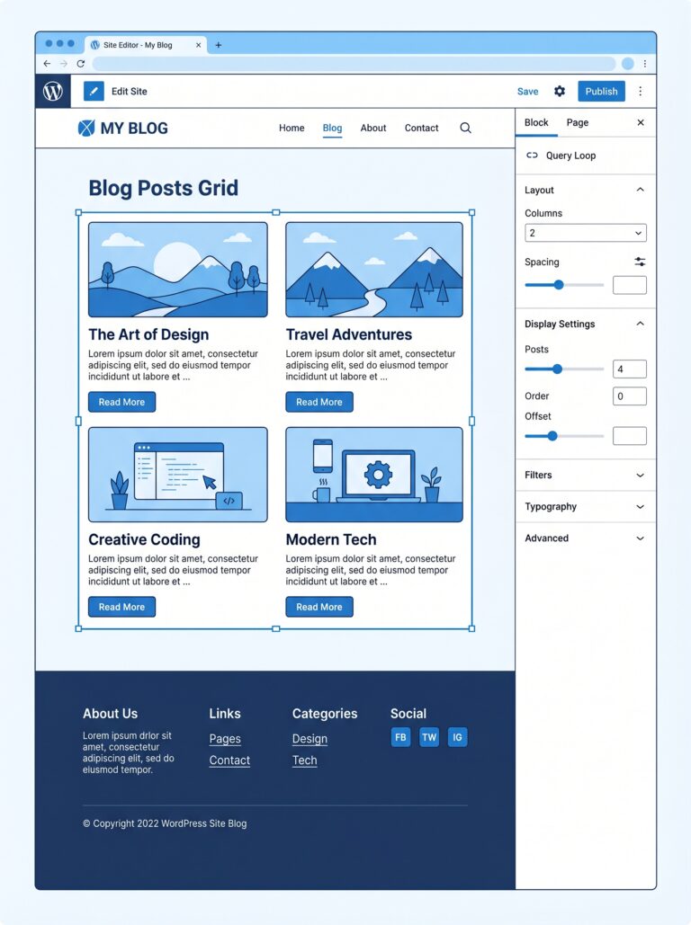 Theme Blocks & Full Site Editing – Navigation, Site Logo, Template Editor & Global Styles