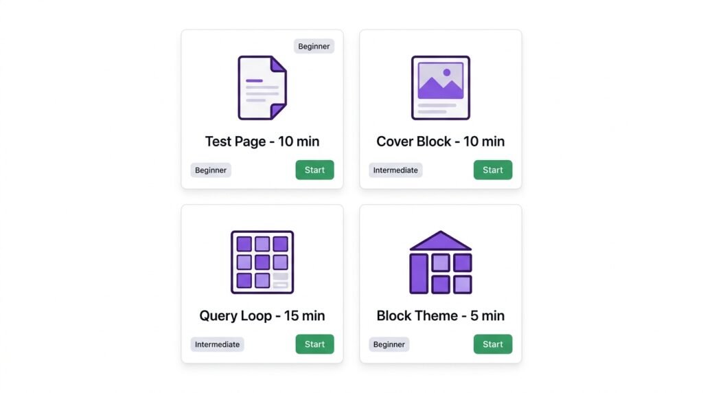 Gutenberg starter exercises - test page, cover block, query loop, block theme swit