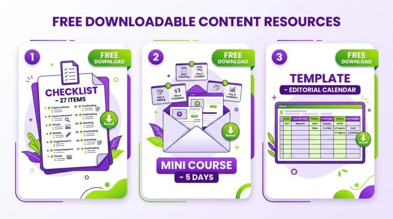 Lead magnet examples for WordPress bloggers - PDF checklist, email course, template