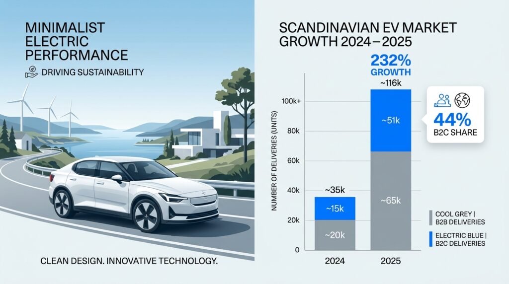 Polestar Additionals WooCommerce case study - 232% B2C sales growth from 2024 to 2025