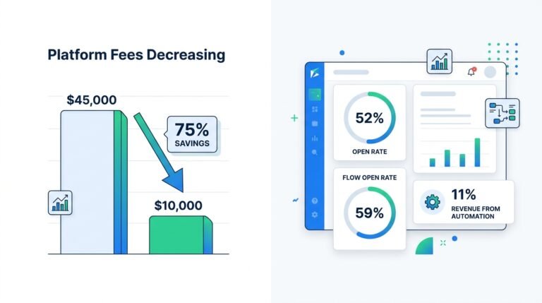 Landyachtz WooCommerce migration - platform fees reduced by 75% with Klaviyo automation"Prompt: 